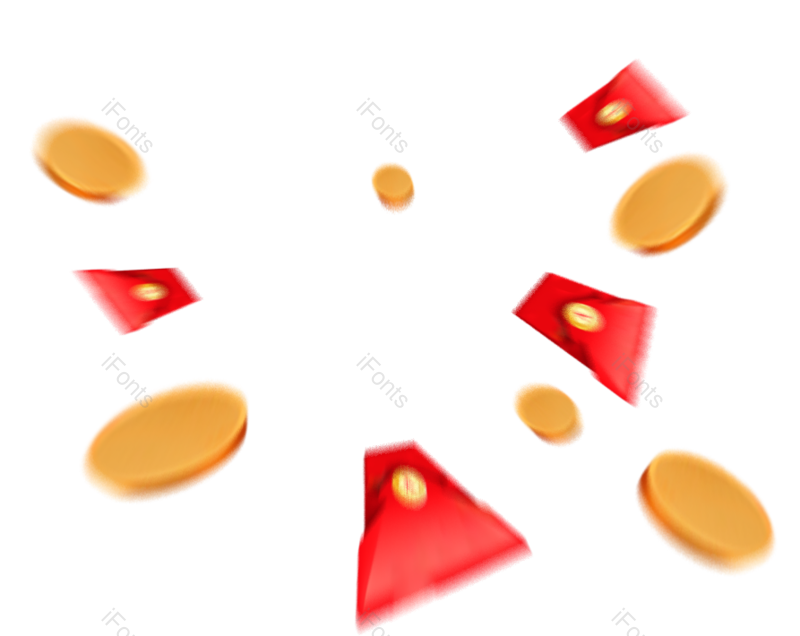 618图片,卡通元素,金币PNG,促销元素免抠素材